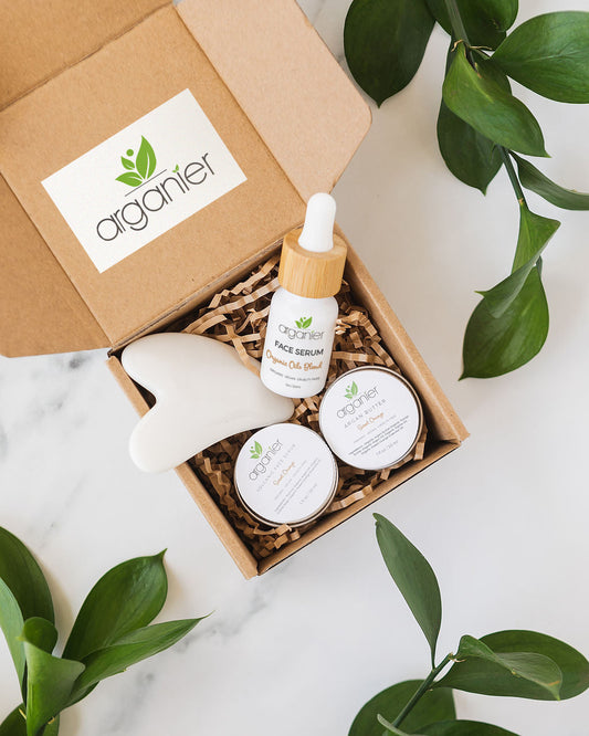 Arganier natural skincare starter kit with clean ingredient labels