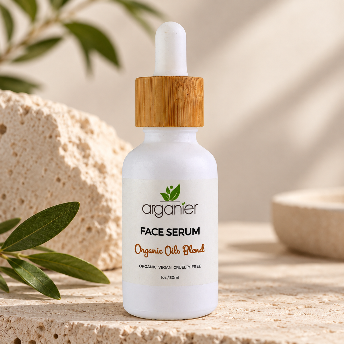 Anti-Aging Face Serum | Organic Argan & Prickly Pear Facial Oil for Glowing Skin